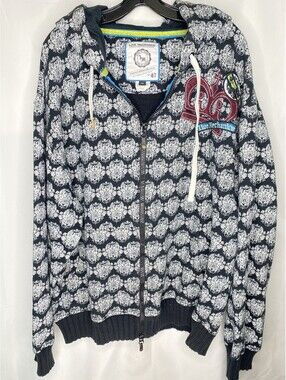 Live Mechanics Jacket Adult 3XL Multi Color Graphic Hoodie Hip Hop Y2K Men Vtg